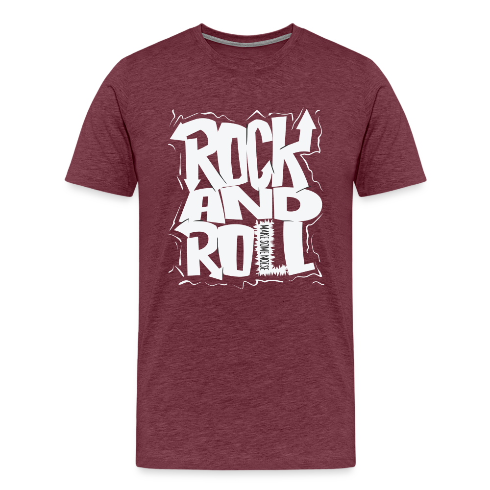 Rock & Roll 23 Premium T-Shirt Herren - Bordeauxrot meliert