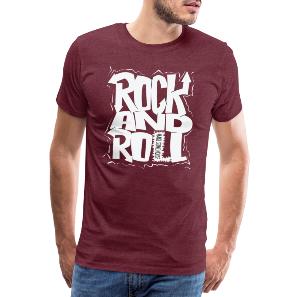 Rock & Roll 23 Premium T-Shirt Herren - Bordeauxrot meliert