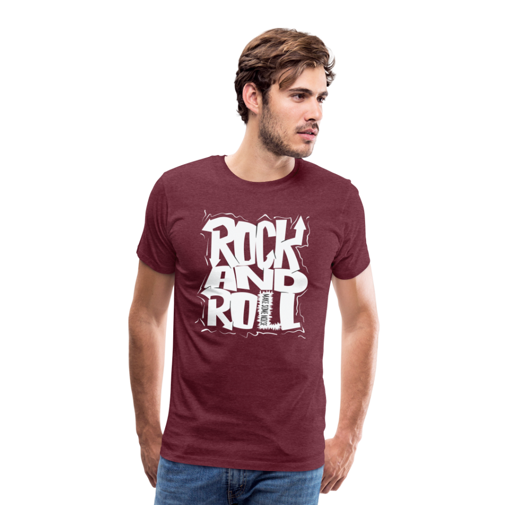 Rock & Roll 23 Premium T-Shirt Herren - Bordeauxrot meliert