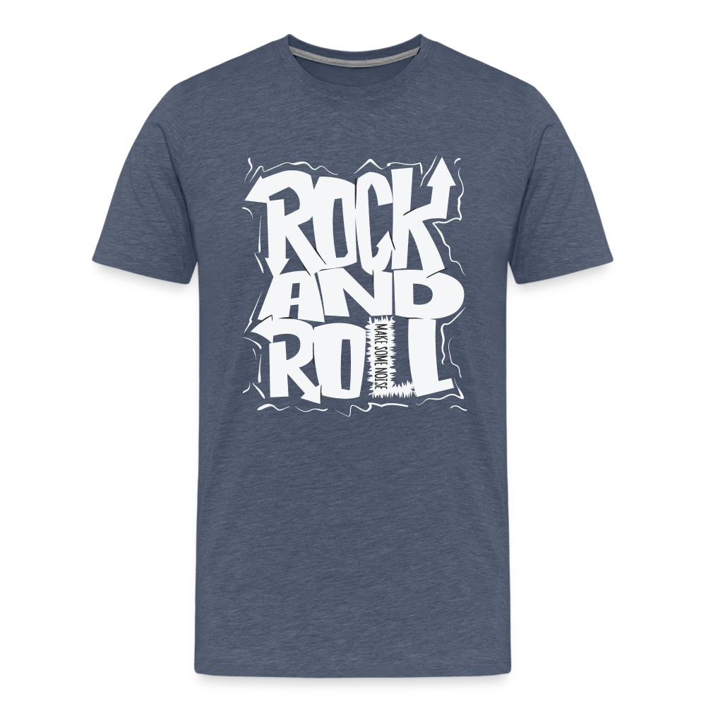 Rock & Roll 23 Premium T-Shirt Herren - Blau meliert