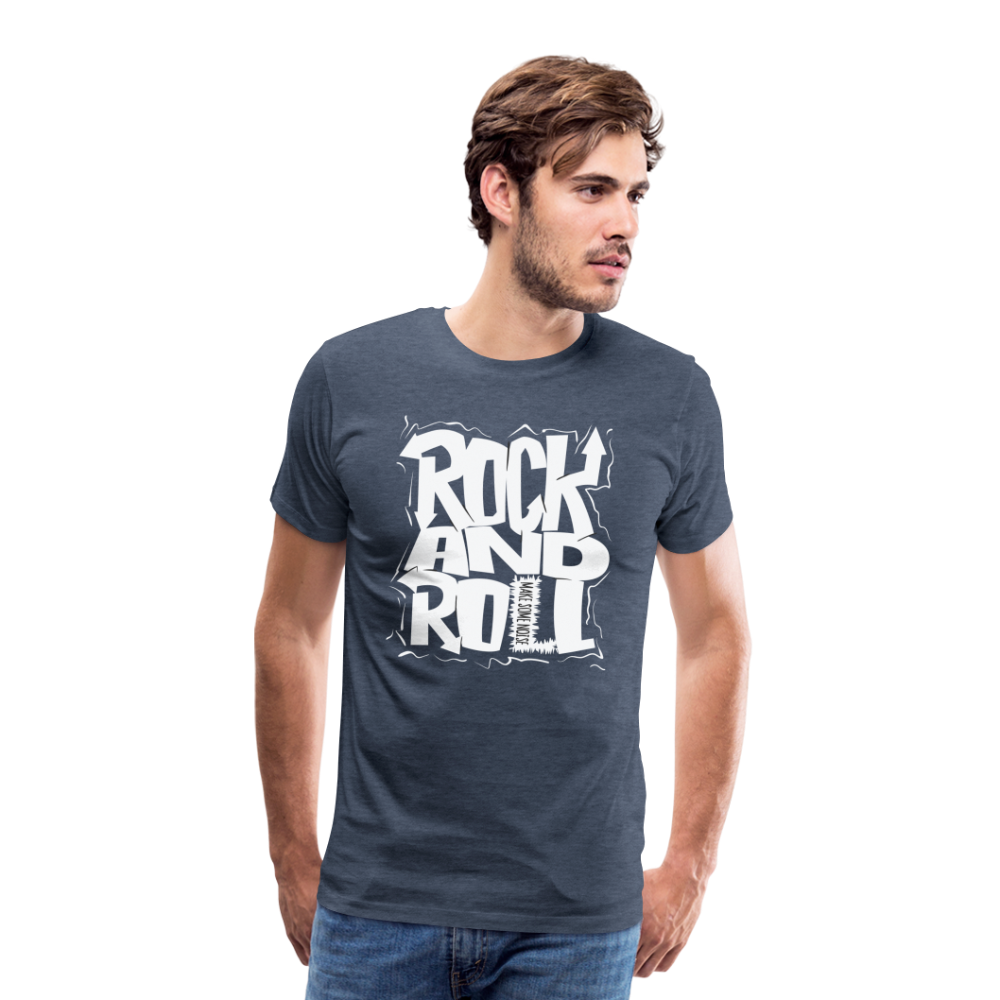 Rock & Roll 23 Premium T-Shirt Herren - Blau meliert