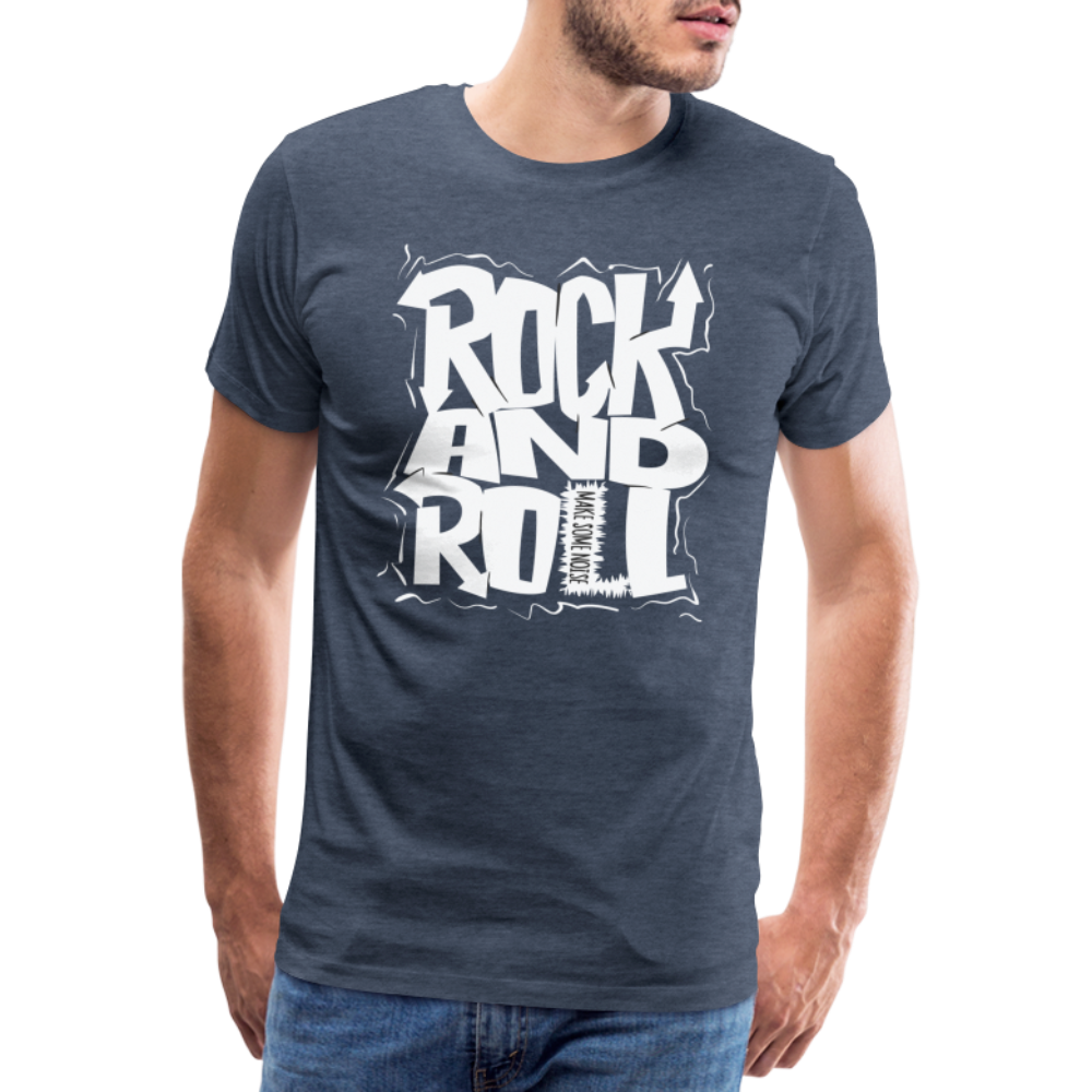 Rock & Roll 23 Premium T-Shirt Herren - Blau meliert