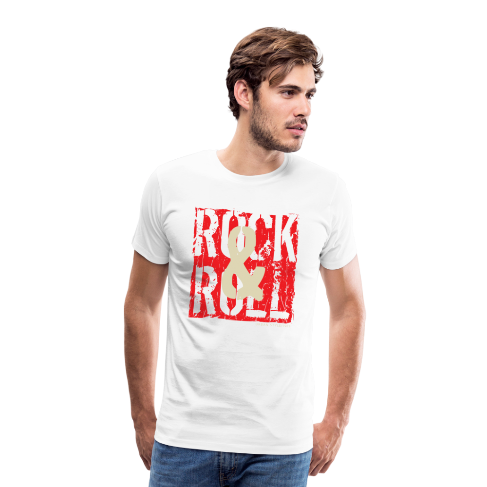 Rock & Roll 33 Premium T-Shirt Herren - Weiß
